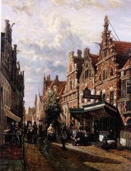 unknow artist European city landscape, street landsacpe, construction, frontstore, building and architecture. 165 oil painting picture